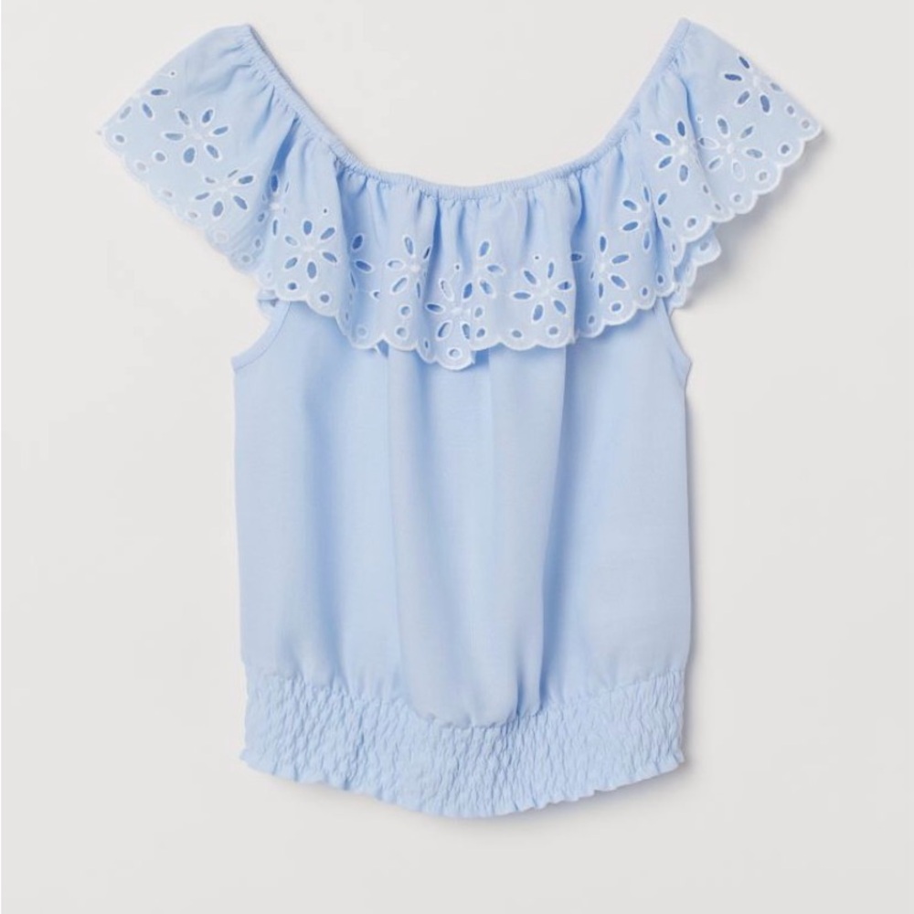 Girls H&M Flounce Sleeveless Shirt EUC